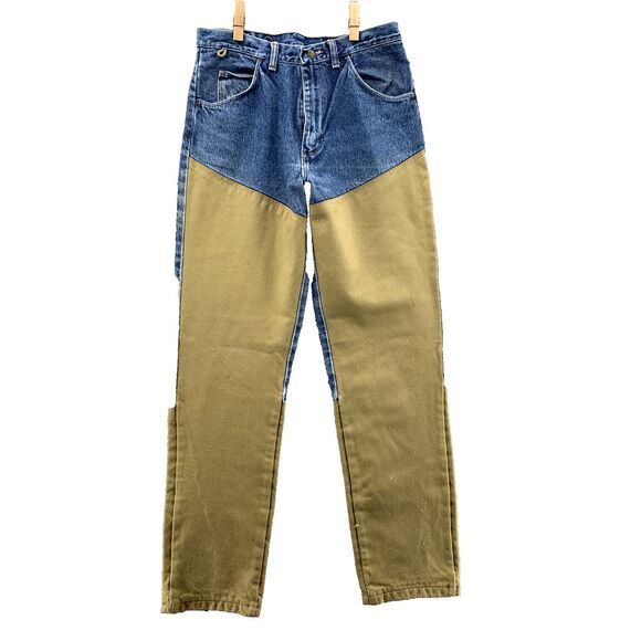 VTG Wrangler Jeans Men's 30x33* Brown Rugged Wear Upland Brush Guard Double Knee - Picture 1 of 11